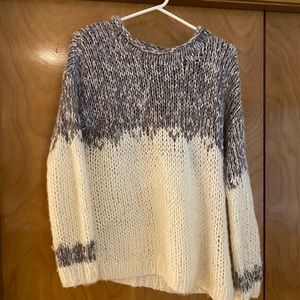 Anthropologie Fair Isle angora and cashmere ivory and cream sweater